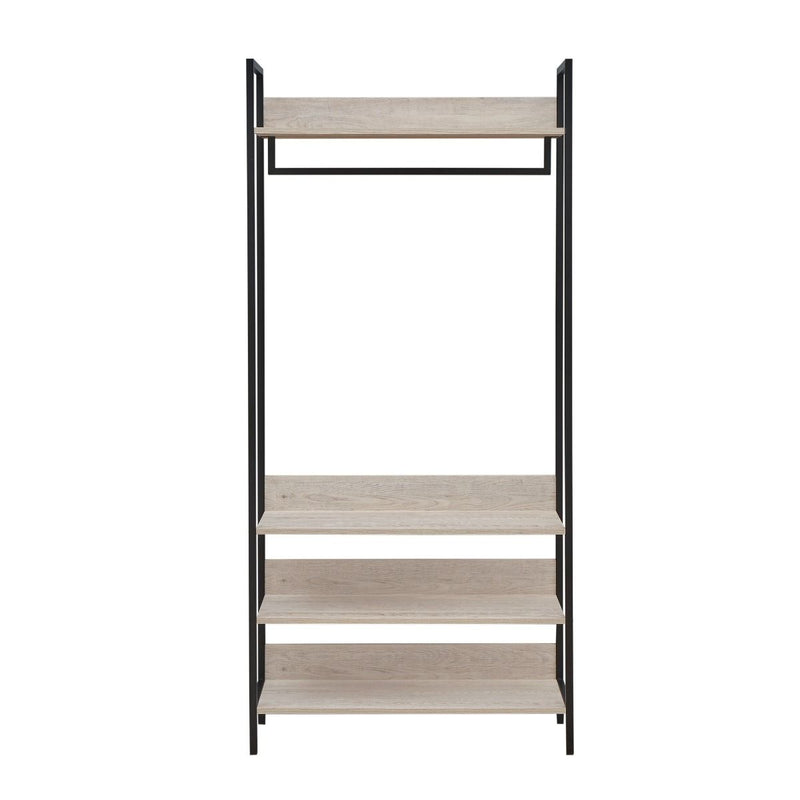 Large 4 Tier Open Wardrobe & Shelves 180cm, Coat & Garment Rack Hanging Rail Cloth Rack, Dryer Freestanding Wardrobe For Dressing Room, Bedroom