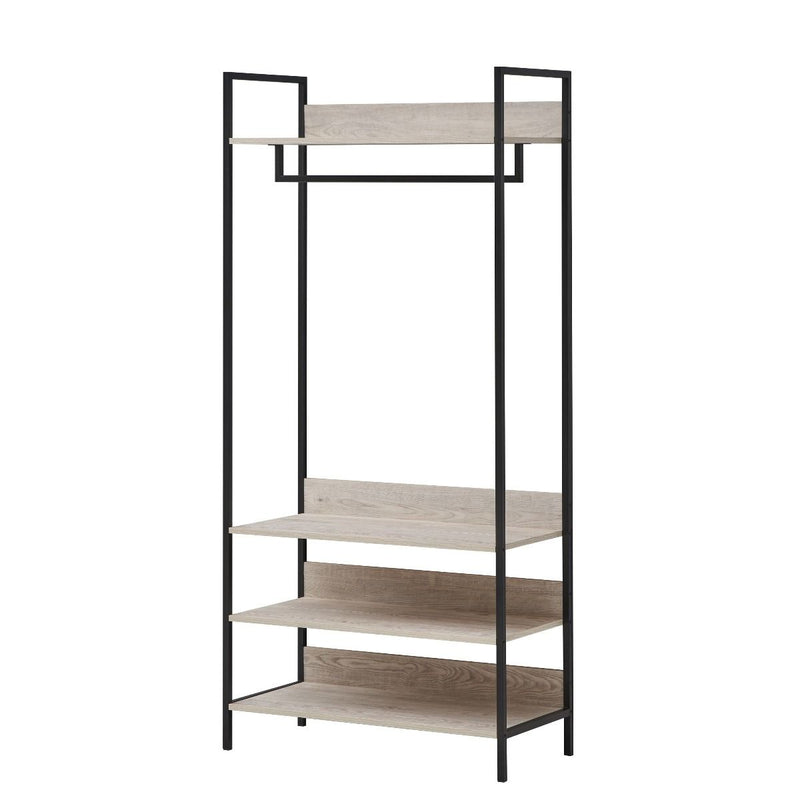 Large 4 Tier Open Wardrobe & Shelves 180cm, Coat & Garment Rack Hanging Rail Cloth Rack, Dryer Freestanding Wardrobe For Dressing Room, Bedroom