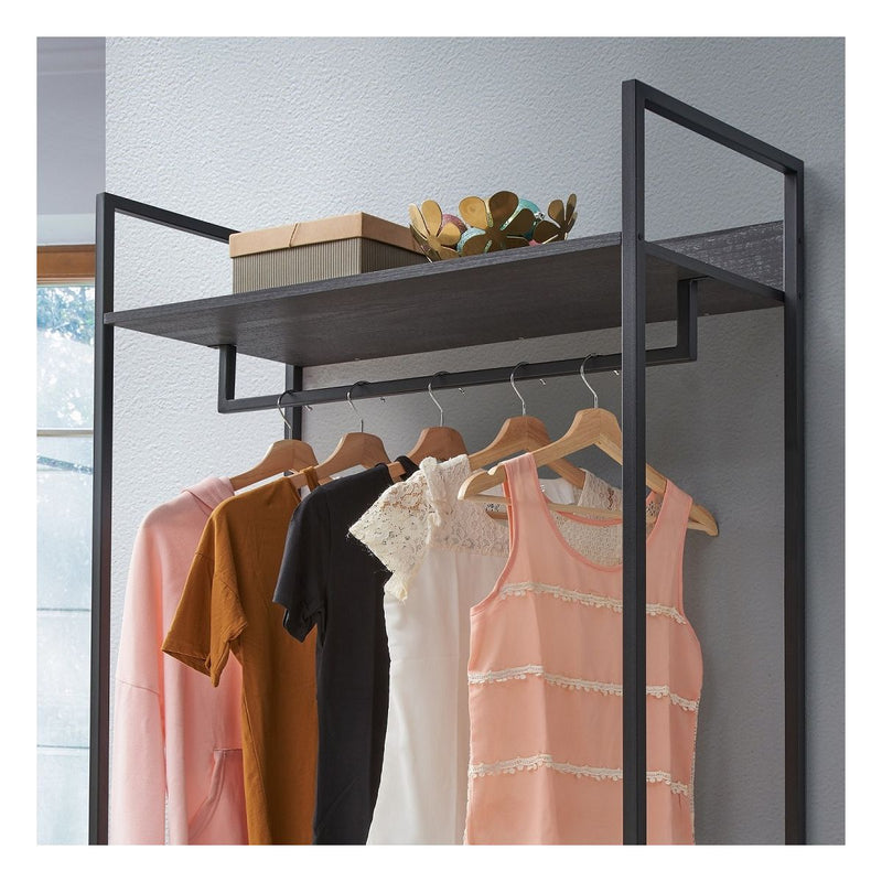 Large 4 Tier Open Wardrobe & Shelves 180cm, Coat & Garment Rack Hanging Rail Cloth Rack, Dryer Freestanding Wardrobe For Dressing Room, Bedroom