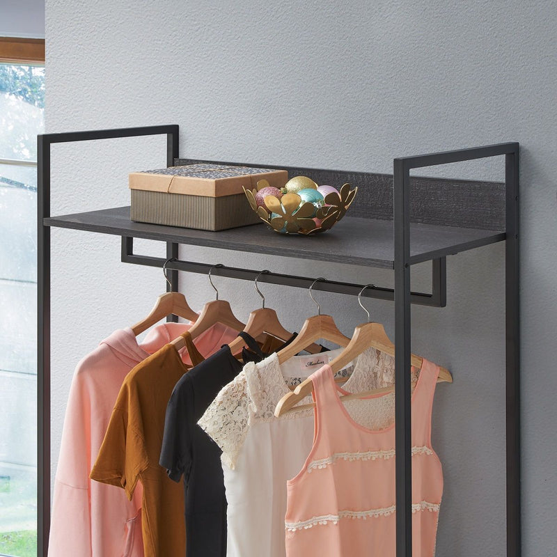 Large 4 Tier Open Wardrobe & Shelves 180cm, Coat & Garment Rack Hanging Rail Cloth Rack, Dryer Freestanding Wardrobe For Dressing Room, Bedroom