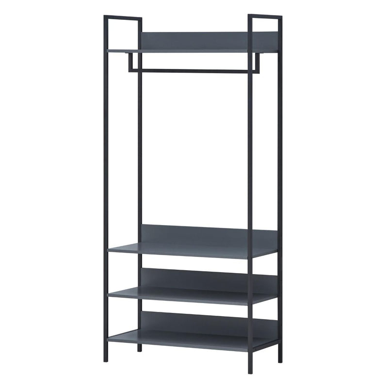 Large 4 Tier Open Wardrobe & Shelves 180cm, Coat & Garment Rack Hanging Rail Cloth Rack, Dryer Freestanding Wardrobe For Dressing Room, Bedroom