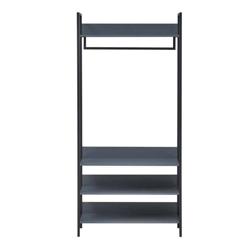 Large 4 Tier Open Wardrobe & Shelves 180cm, Coat & Garment Rack Hanging Rail Cloth Rack, Dryer Freestanding Wardrobe For Dressing Room, Bedroom