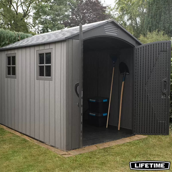 Lifetime 7ft x 9ft 6" (2.1x 2.9m) Rough Cut Tool Storage Garden Shed