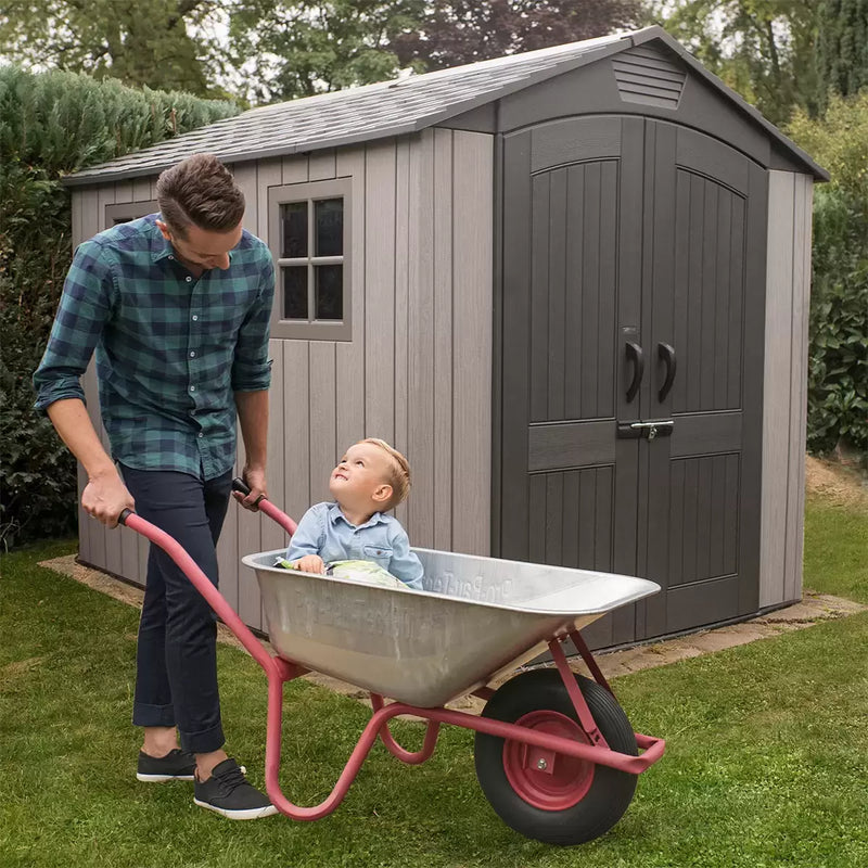 Lifetime 7ft x 9ft 6" (2.1x 2.9m) Rough Cut Tool Storage Garden Shed