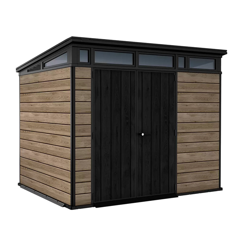 Keter Ashwood Signature Shed 9ft x 7ft 1" (2.77 x 2.18m) Outdoor Garden Storage Shed