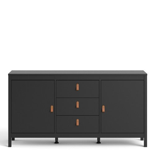 Luscanny Magrezzi LivingRoom Sideboard 3 drawers & 2 Doors in Black