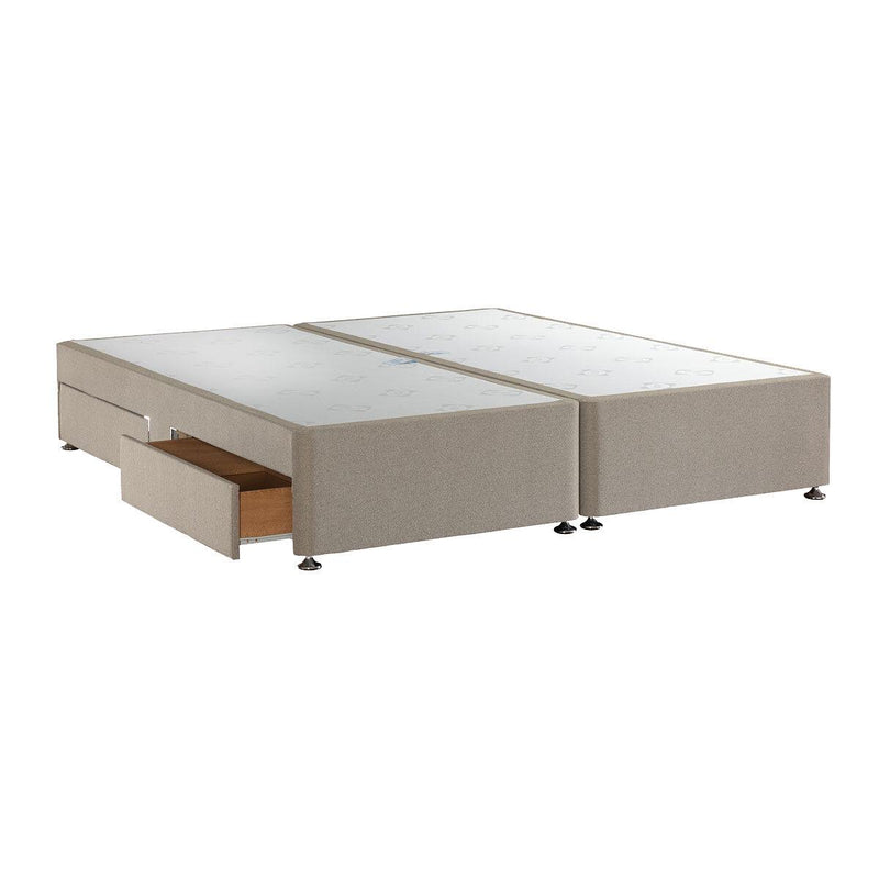 Sealy 4 Drawer Divan Base in Fawn in 4 Sizes