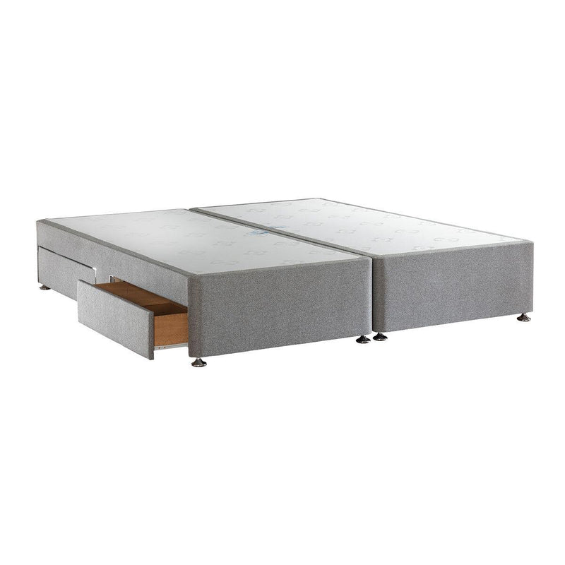 Sealy 4 Drawer Divan Base in Pebble in 4 Sizes