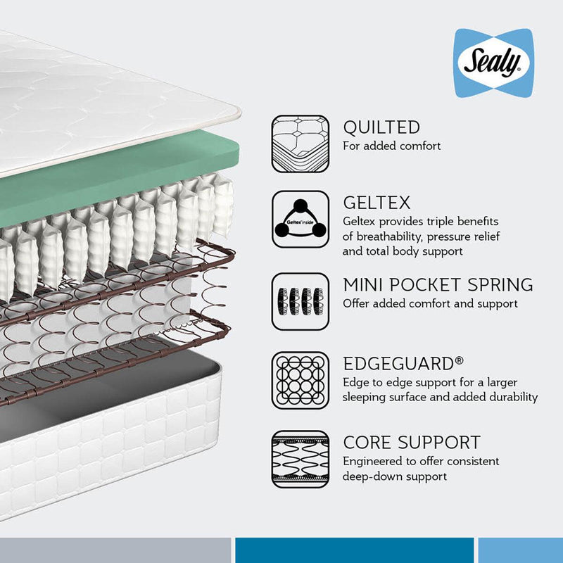 Sealy Advantage Dual Spring Geltex Mattress in 4 Sizes