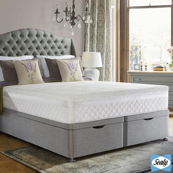 Sealy Full Ottoman Divan Base in Pebble in 3 Sizes