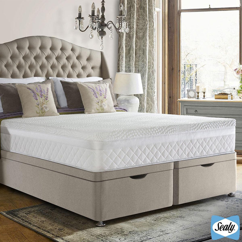 Sealy Full Ottoman Divan Base in Fawn in 3 Sizes