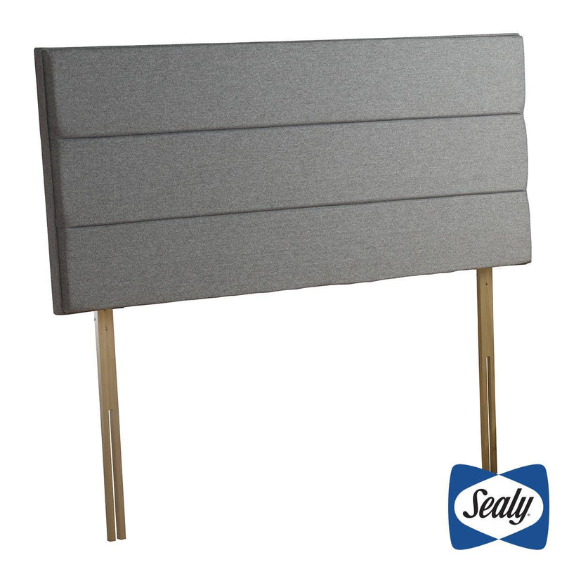 Sealy Kingston Pebble Grey Fabric Headboard in 4 Sizes