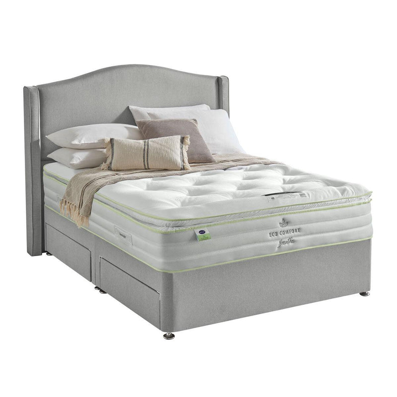 Silentnight 2200 Eco Comfort Breathe Mattress and Slate Grey 4 Drawer Divan in 4 Sizes