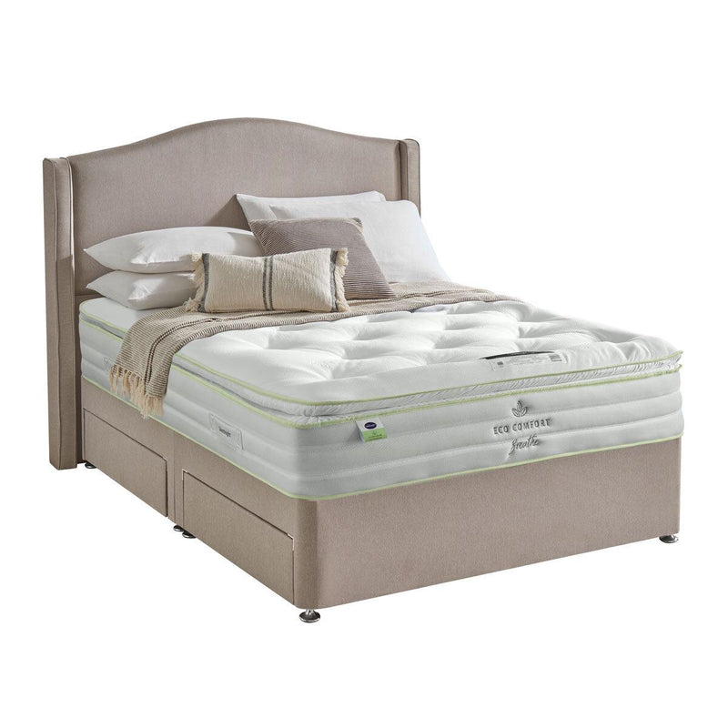 Silentnight 2200 Eco Comfort Breathe Mattress and Sandstone 4 Drawer Divan in 4 Sizes