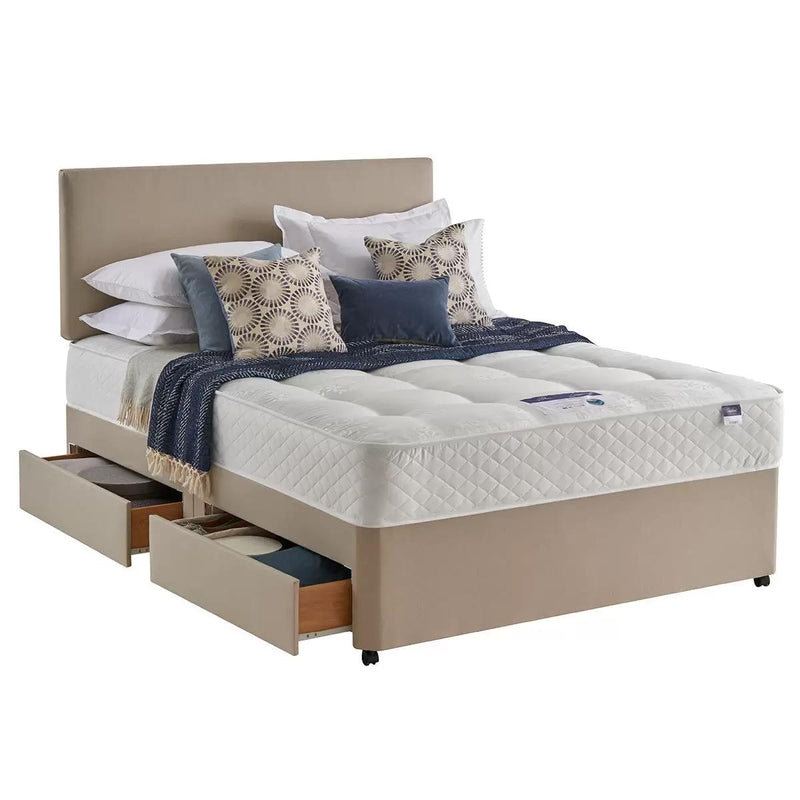 Silentnight Bexley Eco Miracoil Ortho Mattress and Divan Set in Sandstone in 4 Sizes