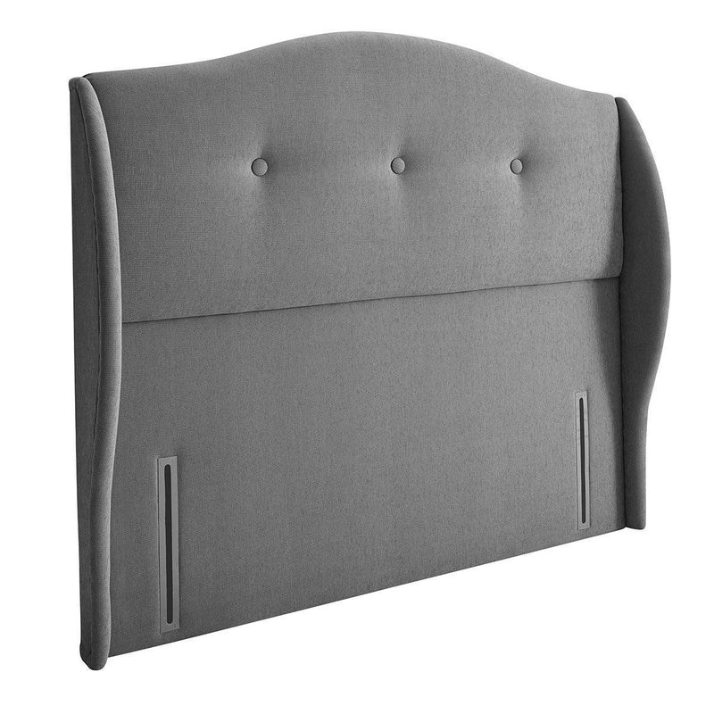 Silentnight Camden Slate Grey Fabric Full Height Headboard in 3 Sizes