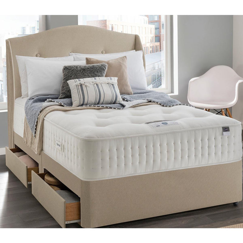 Silentnight Camden Sandstone Fabric Full Height Headboard in 3 Sizes