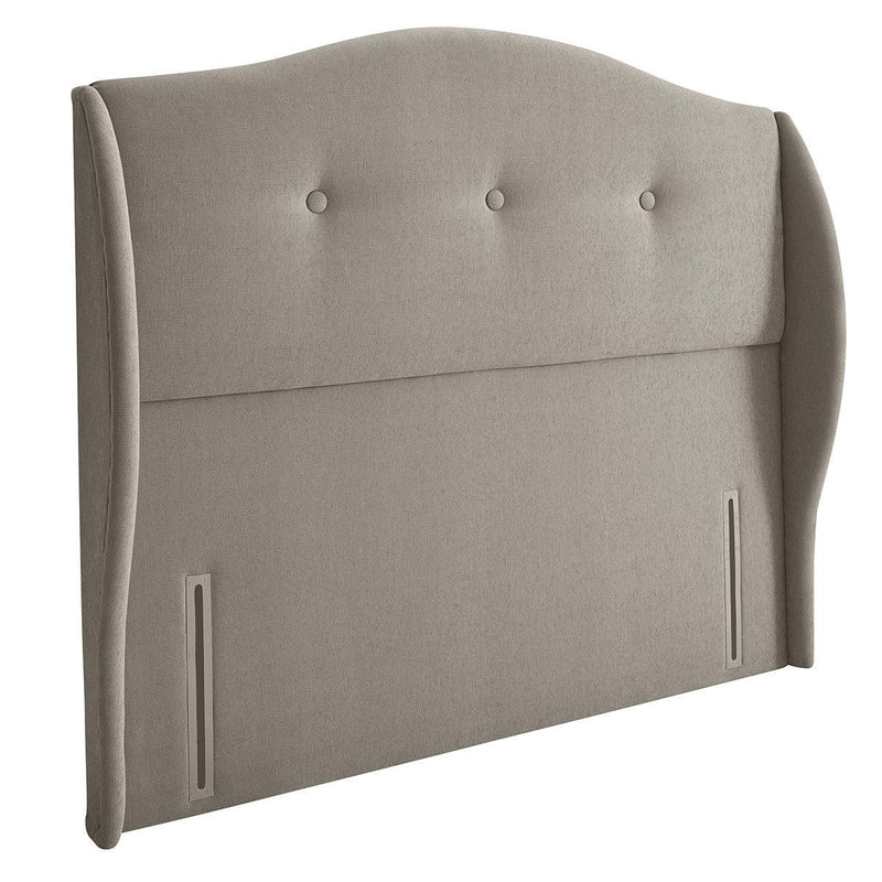 Silentnight Camden Sandstone Fabric Full Height Headboard in 3 Sizes