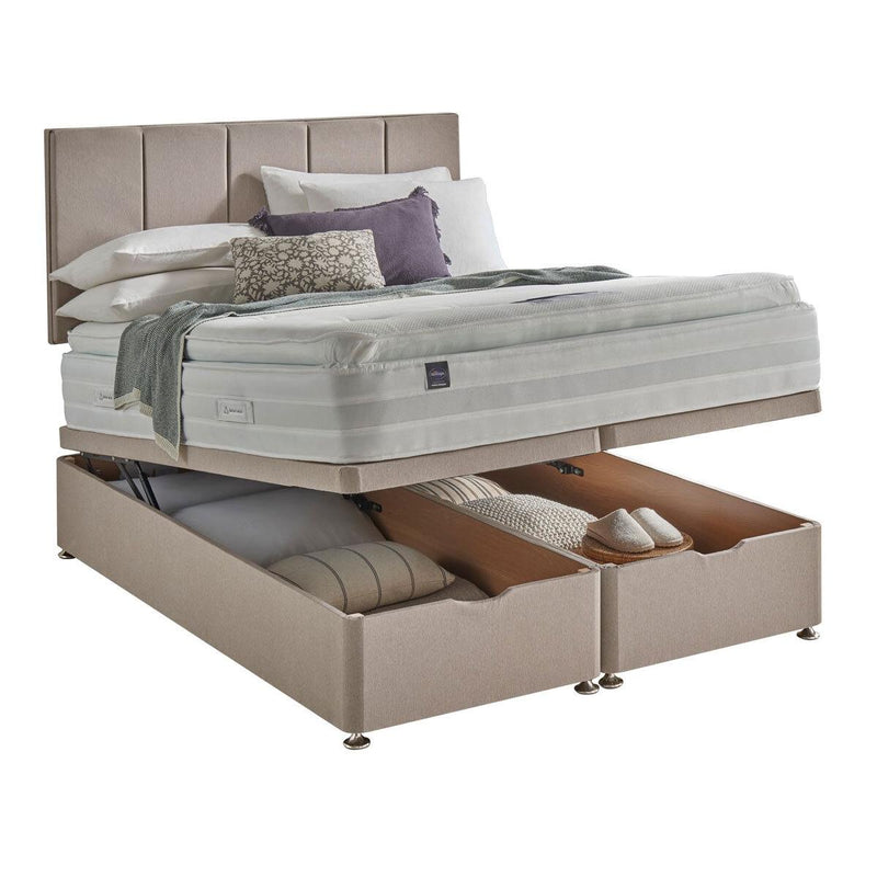 Silentnight Geltex 1850 Mattress and Full Ottoman Divan in Sandstone in 4 Sizes