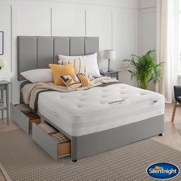 Silentnight Geltex 1000 Mattress and Slate Grey Divan in 4 Sizes