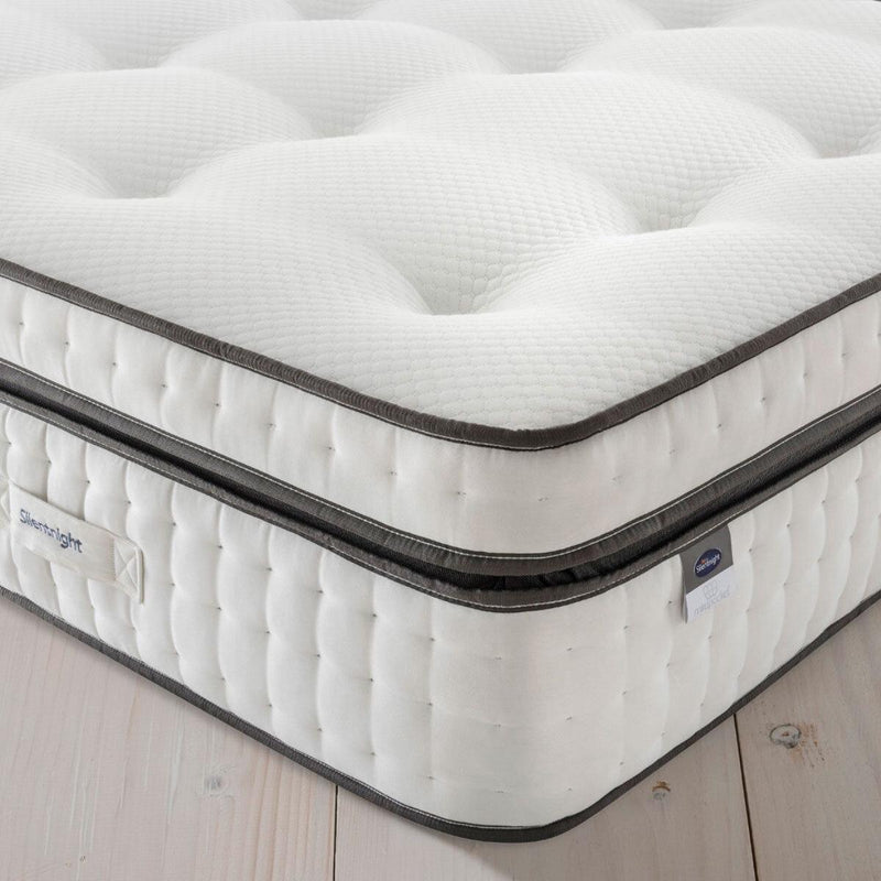 Silentnight Geltex Ultraflex 3000 Mattress and Full Ottoman Divan in Sandstone, 2 Firmness Ratings in 3 Sizes