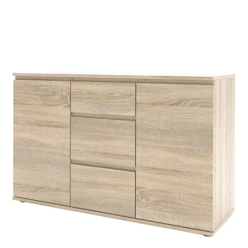 Luscanny Lenznova Imperial Sideboard Cabinet Cupboard with 3 Drawers & 2 Doors in Oak