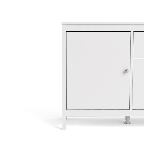 Luscanny Figurati LivingRoom Sideboard 3 drawers & 2 Doors in White