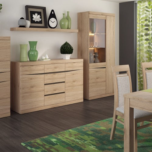 Luscanny Kensington Living 2 door 3+3 drawer sideboard in Oak Living Room Storage Unit