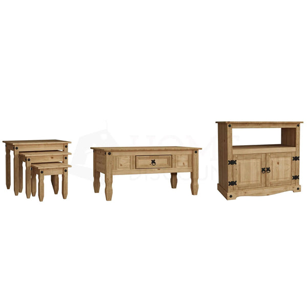 Muvazzi Corona Living Room Set of TV Stand Side Table & Sideboard