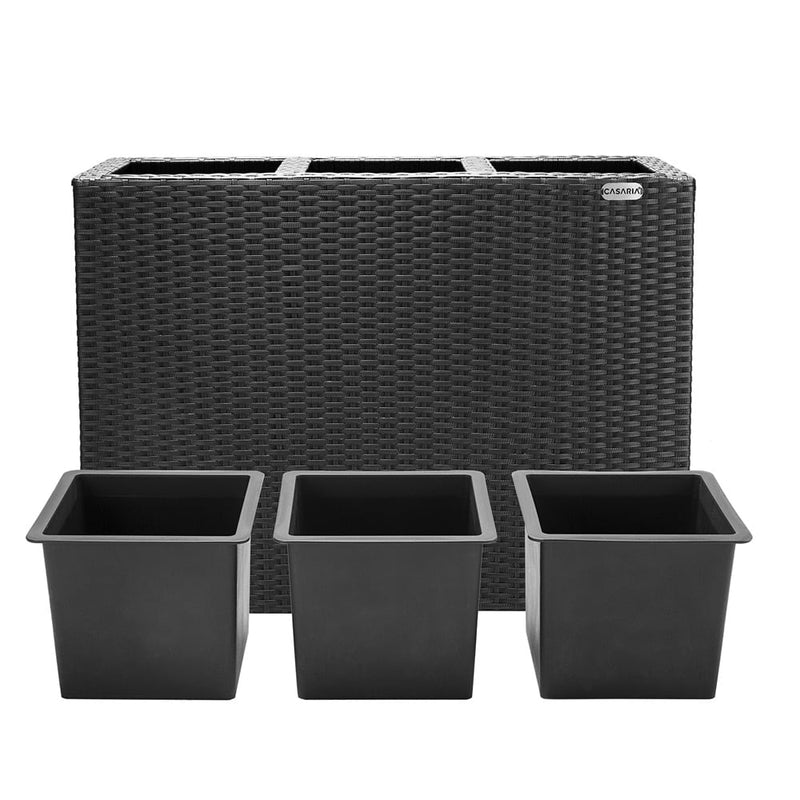 Rattan Flower Pot 83x30.5x60cm with 3 Pots