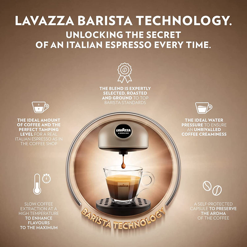 Lavazza, A Modo Mio Deséa Coffee Capsule Machine, Compatible with A Modo Mio Coffee Pods, Touch Interface,