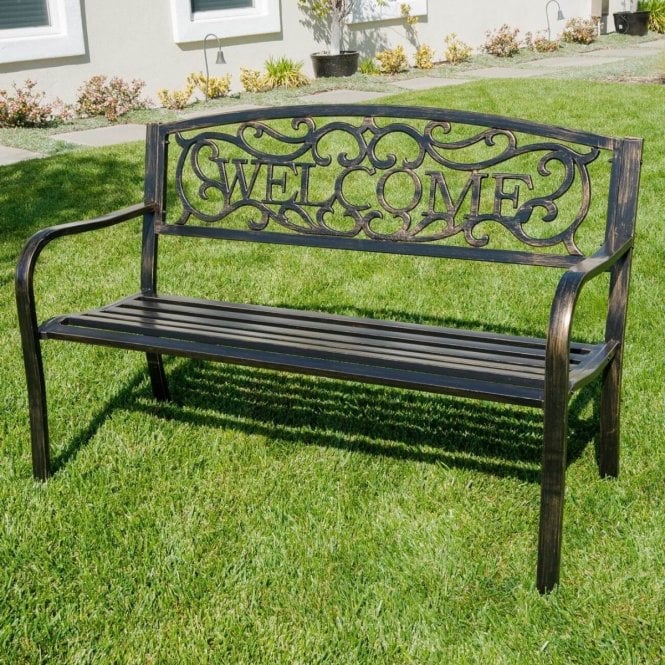 Large 2 Seater Welcome Garden Patio Bench