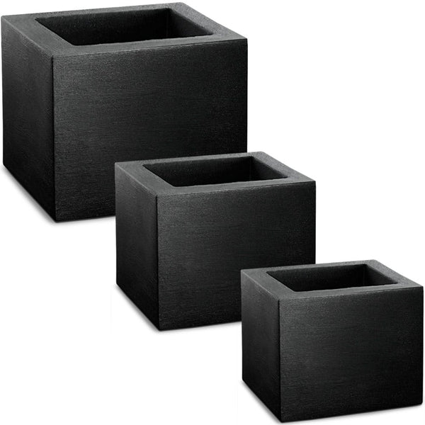 Garden Plant Planter Box 3Pcs Anthracite 50/40/30cm ( Clearance stock)