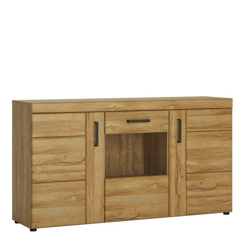 Luscanny Cortina 3 door glazed sideboard in Grandson Oak