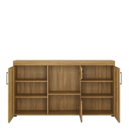 Luscanny Cortina 3 door glazed sideboard in Grandson Oak