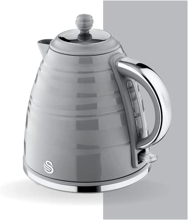 Swan SK31050GRN, Symphony 1.7 Litre Jug Kettle with Rapid Boil, 3000 Watts, Grey