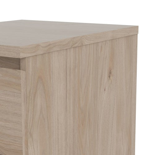 Luscanny 3 Drawers Bedside Cabinet Nightstand Table in Oak Storage Chest