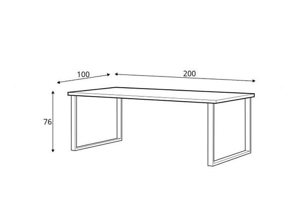 Luscanny Large 200cm Polished Wooden Extendable Dining Table