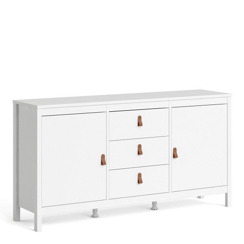 Luscanny Figurati LivingRoom Sideboard 3 drawers & 2 Doors in White