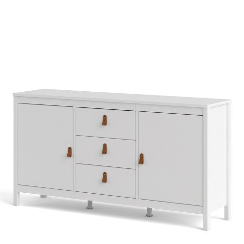 Luscanny Figurati LivingRoom Sideboard 3 drawers & 2 Doors in White