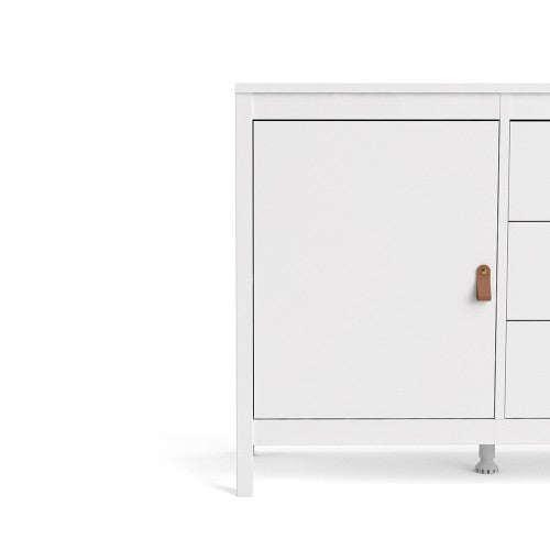 Luscanny Figurati LivingRoom Sideboard 3 drawers & 2 Doors in White