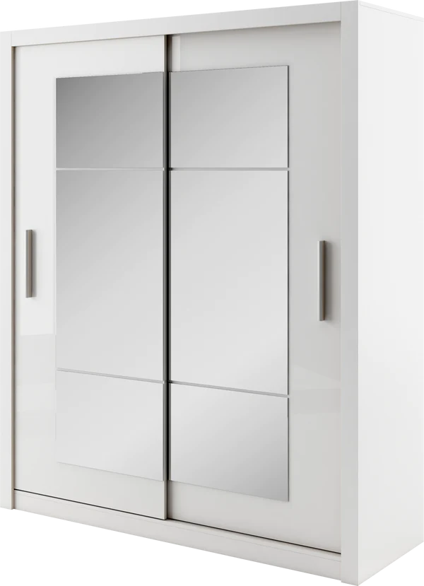 Scondrizi Lustrous Glass Mirror Sliding Door Wardrobe For Bedroom Storage 180cm